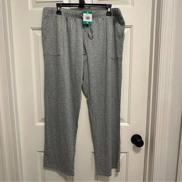 Lucky Brand pants women's XL Straight leg Lounge Drawstring pockets elastic - Picture 1 of 5
